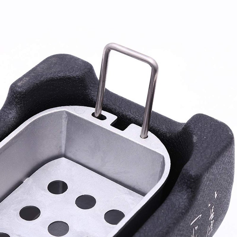 RV77 Japanese Style BBQ Grill  Mini Portable Barbecue Stove Japanese Food Charcoal Stove with Wire Mesh Grill and Base  for Yakiniku  Robata  Yakitori  Takoyaki and BBQ - Image 2